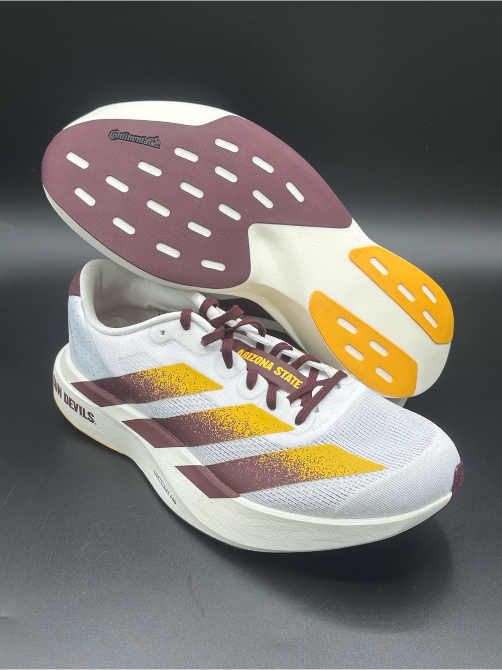 Adidas Adizero Evo SL Running Shoes Arizona ST Sun Devils JQ4572 Mens Size 7